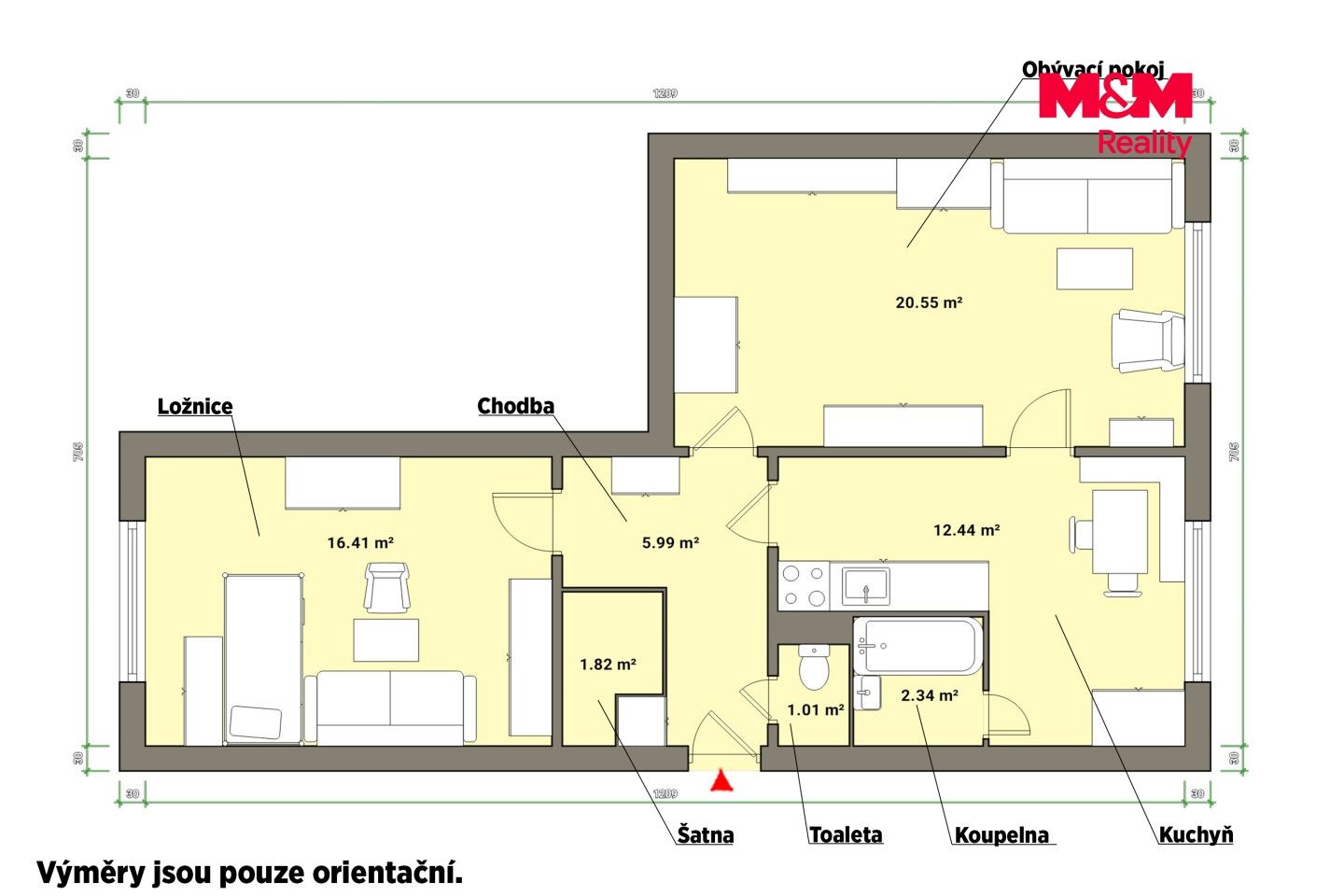 Prodej, Byt 2+1, 60 m², Mariánské Lázně, Hroznatova, Mariánské Lázně – náhled fotky 4