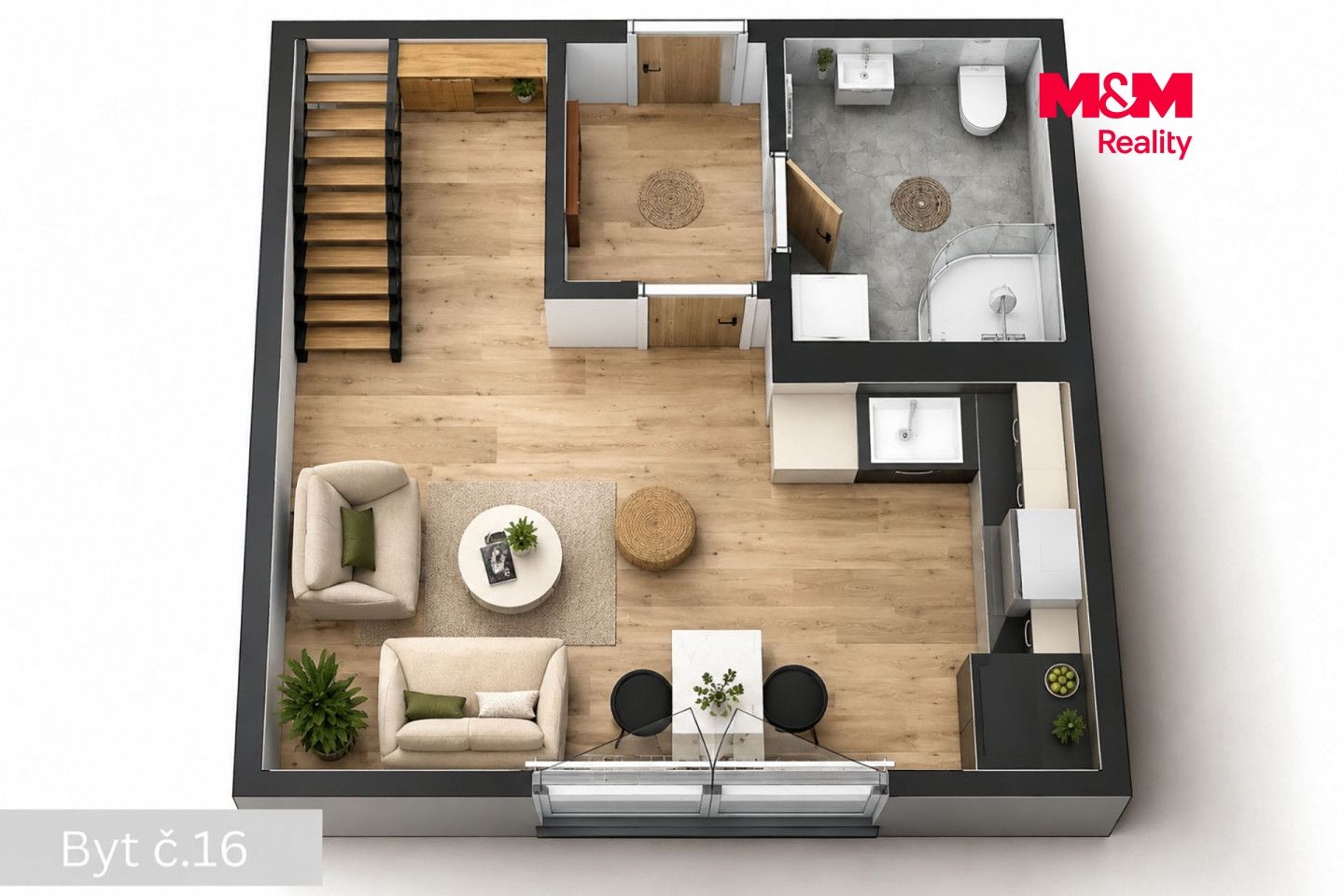 Prodej, Byt 2+kk, 40 m², Žleby, Polní, Žleby – náhled fotky 6