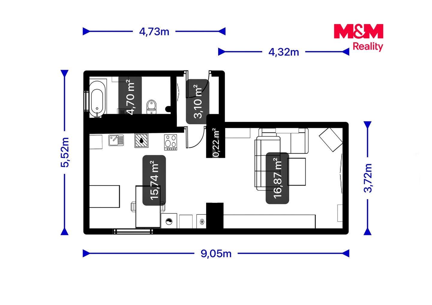 Pronájem, Byt 1+1, 36 m², Horní Slavkov, Horní Slavkov – náhled fotky 18
