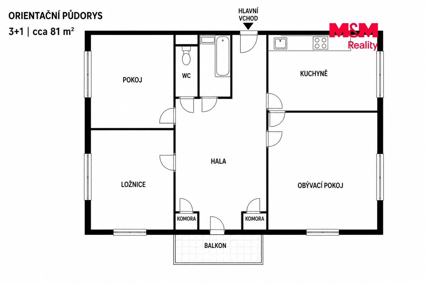 Prodej, Byt 3+1, 81 m², Praha, Zemědělská, Praha – náhled fotky 16