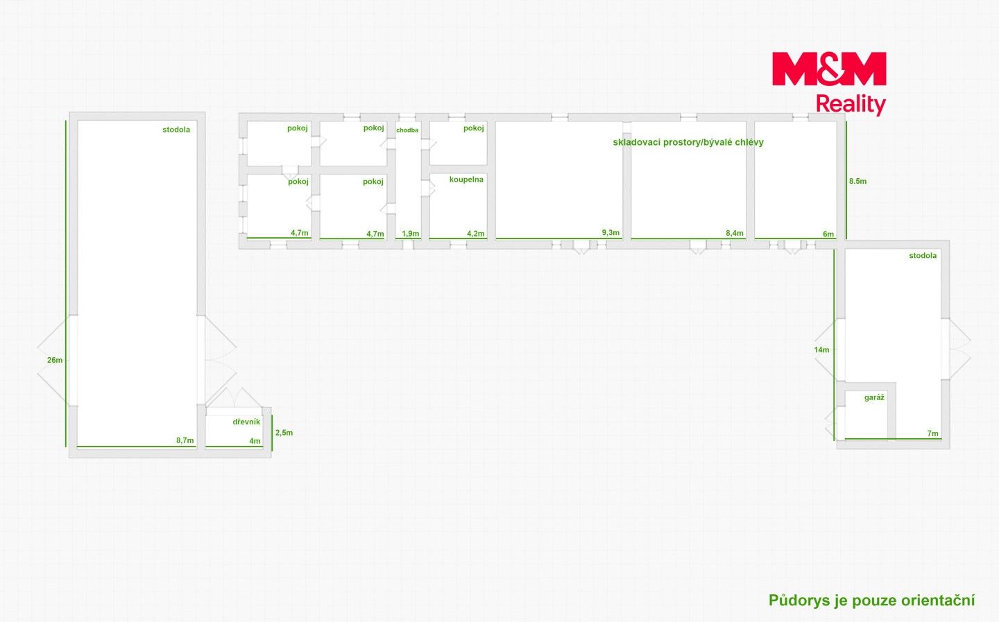Prodej, Zemědělská usedlost, 253 m², Chrudim, Pod Strání, Chrudim – náhled fotky 16