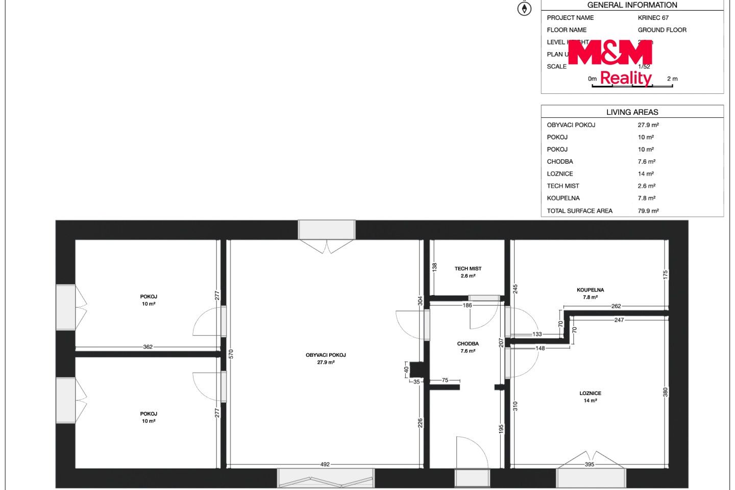 Prodej, Rodinný dům, 83 m², Křinec, Zelené náměstí, Křinec – náhled fotky 23