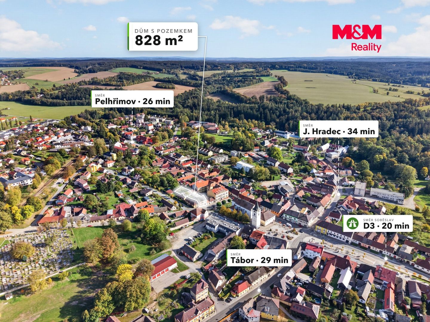 Prodej, Rodinný dům, 237 m², Černovice, Mariánské náměstí, Černovice – náhled fotky 3