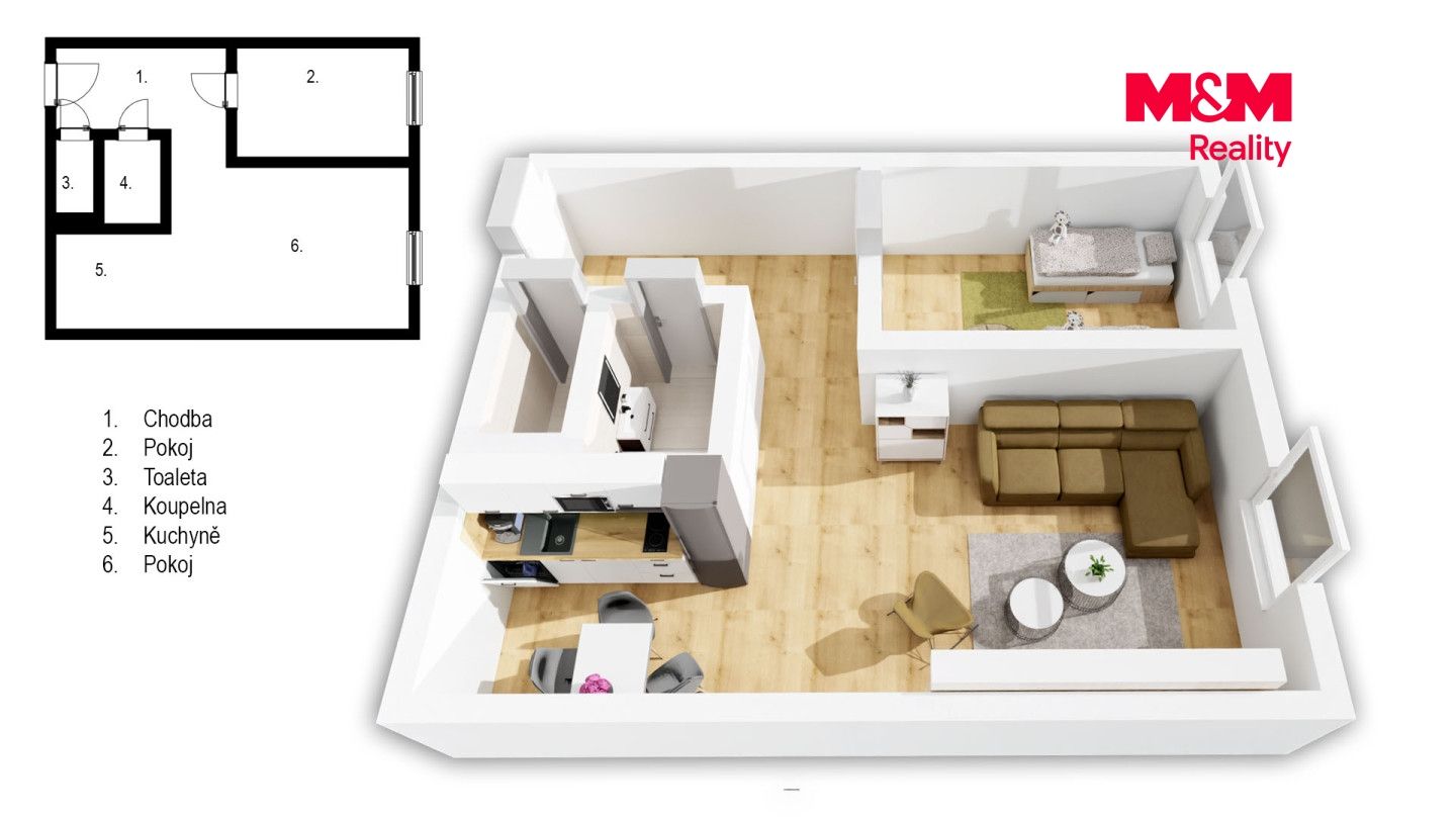 Prodej, Byt 2+kk, 43 m², Králův Dvůr, Nad Stadionem, Králův Dvůr – náhled fotky 3