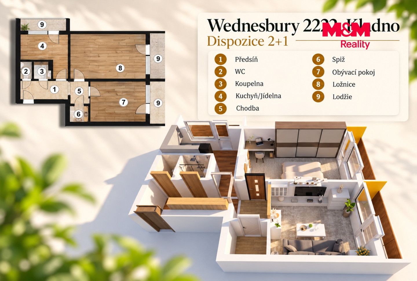 Prodej, Byt 2+1, 53 m², Kladno, Wednesbury, Kladno – náhled fotky 14