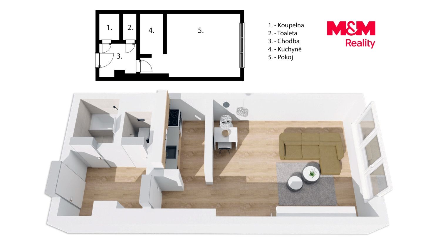 Pronájem, Byt 1+kk, 29 m², Havířov, Letní, Havířov – náhled fotky 8