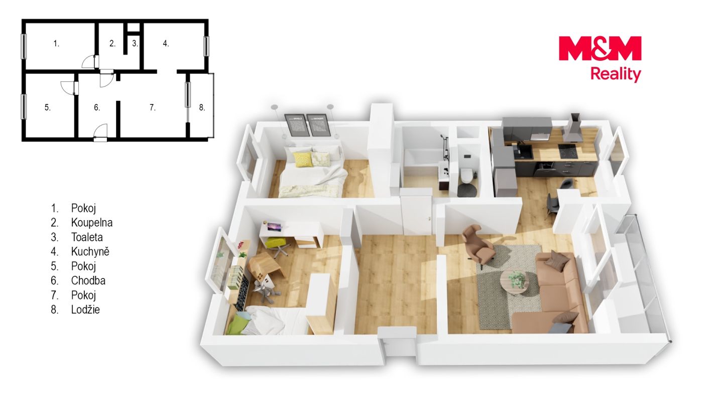 Prodej, Byt 3+1, 66 m², Česká Lípa, Bratří Čapků, Česká Lípa – náhled fotky 2