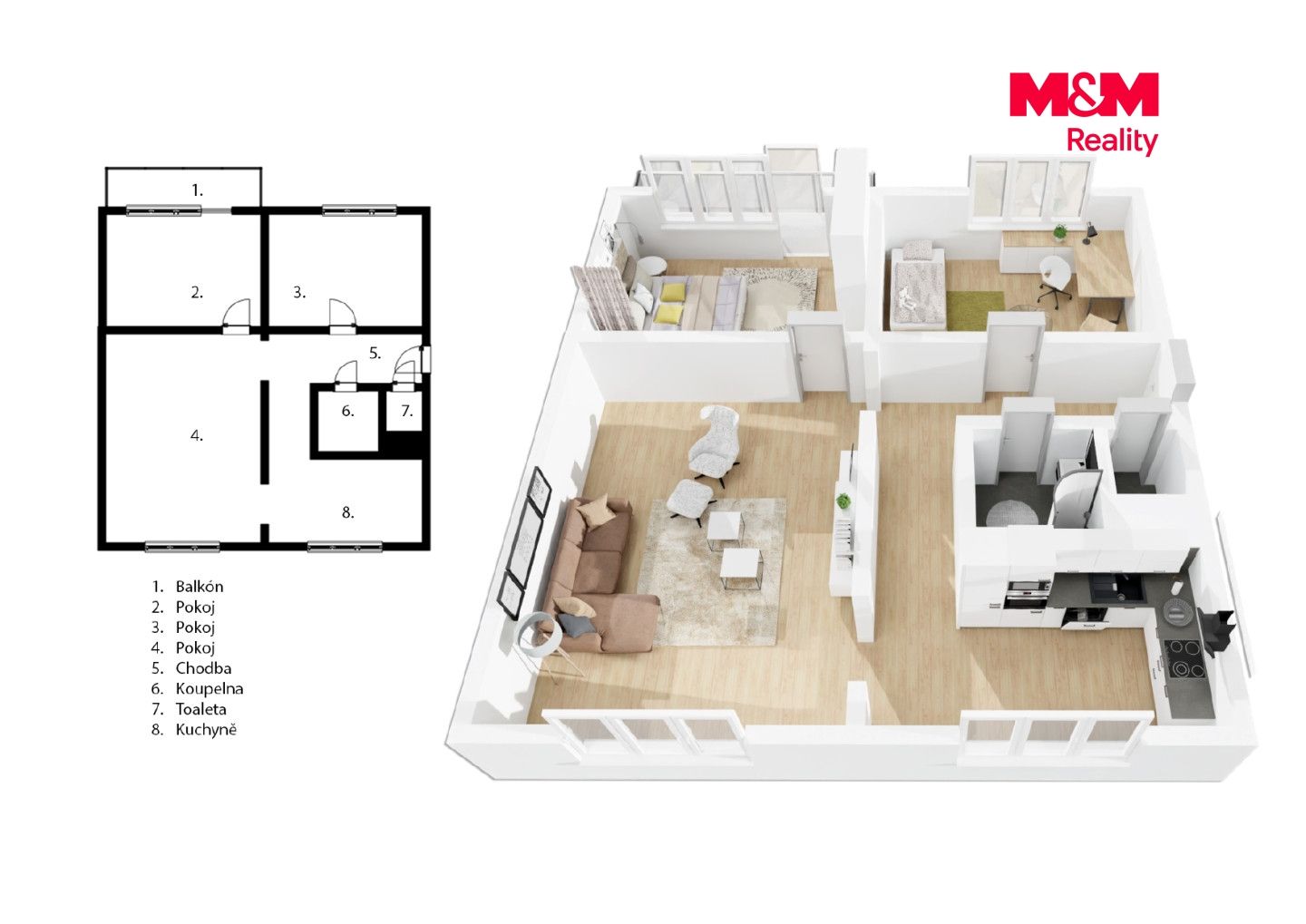 Prodej, Byt 3+1, 75 m², Roztoky, Braunerova, Roztoky – náhled fotky 18