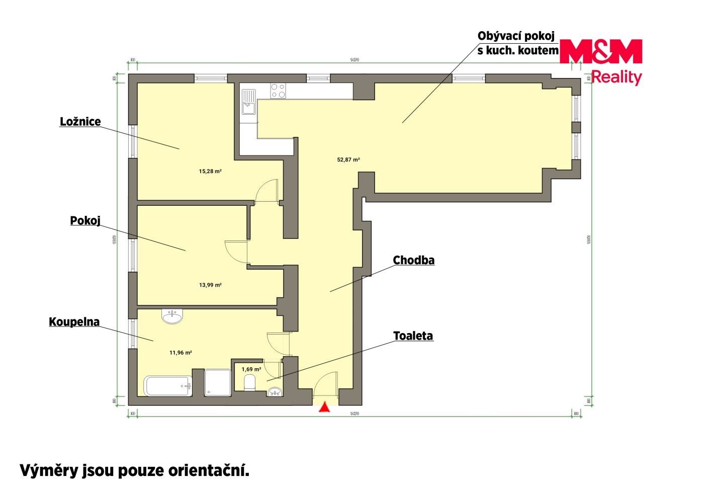 Pronájem, Byt 3+kk, 96 m², Mariánské Lázně, Třebízského, Mariánské Lázně – náhled fotky 7