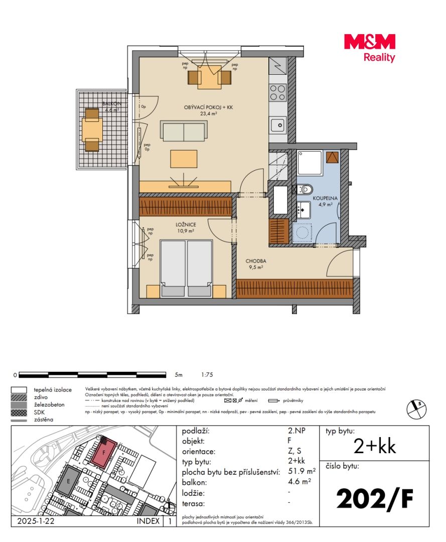 Prodej, Byt 2+kk, 52 m², Kralupy nad Vltavou, Nádražní, Kralupy nad Vltavou – náhled fotky 2