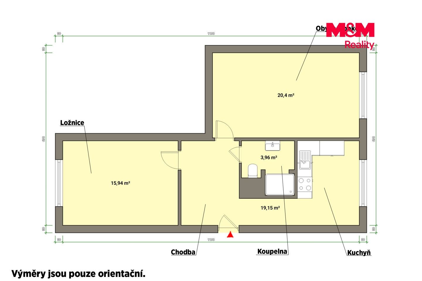 Pronájem, Byt 2+1, 64 m², Cheb, Družstevní, Cheb – náhled fotky 6