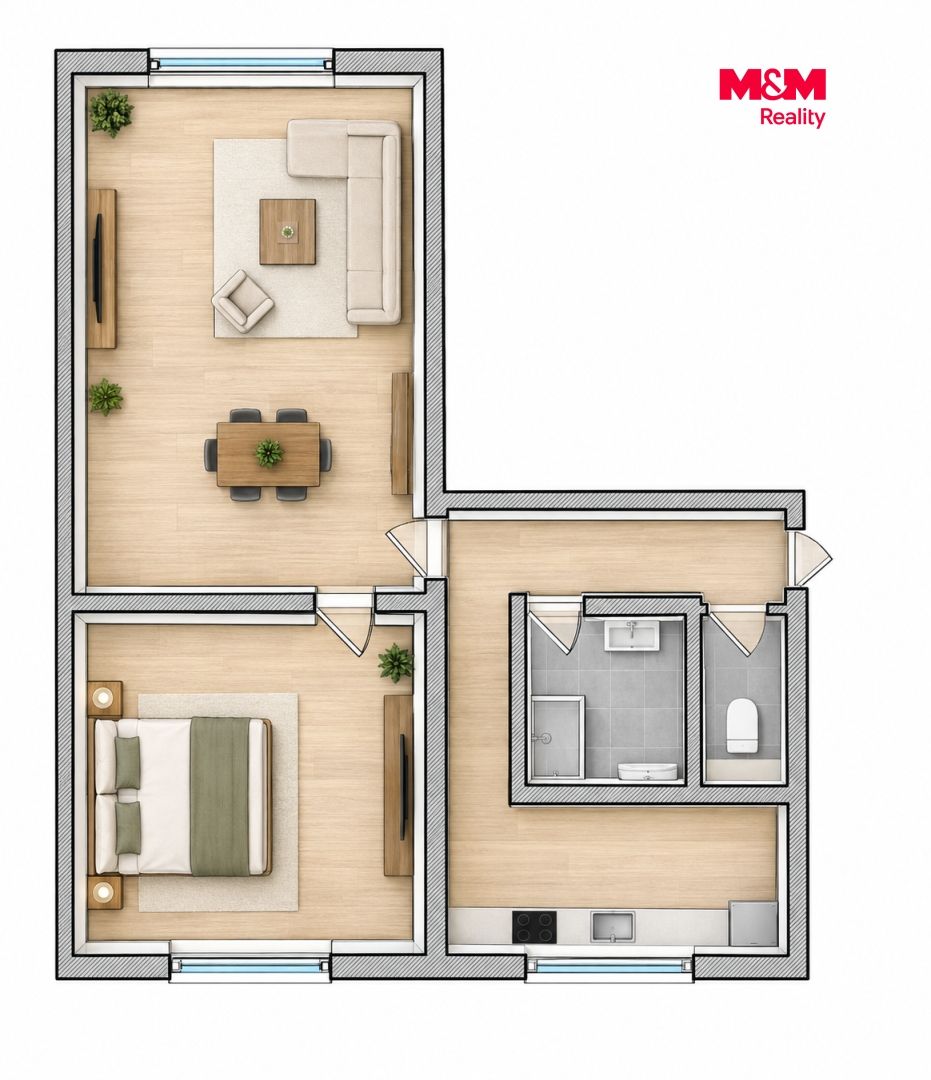 Prodej, Byt 2+1, 54 m², Praha, Na vrcholu, Praha – náhled fotky 14