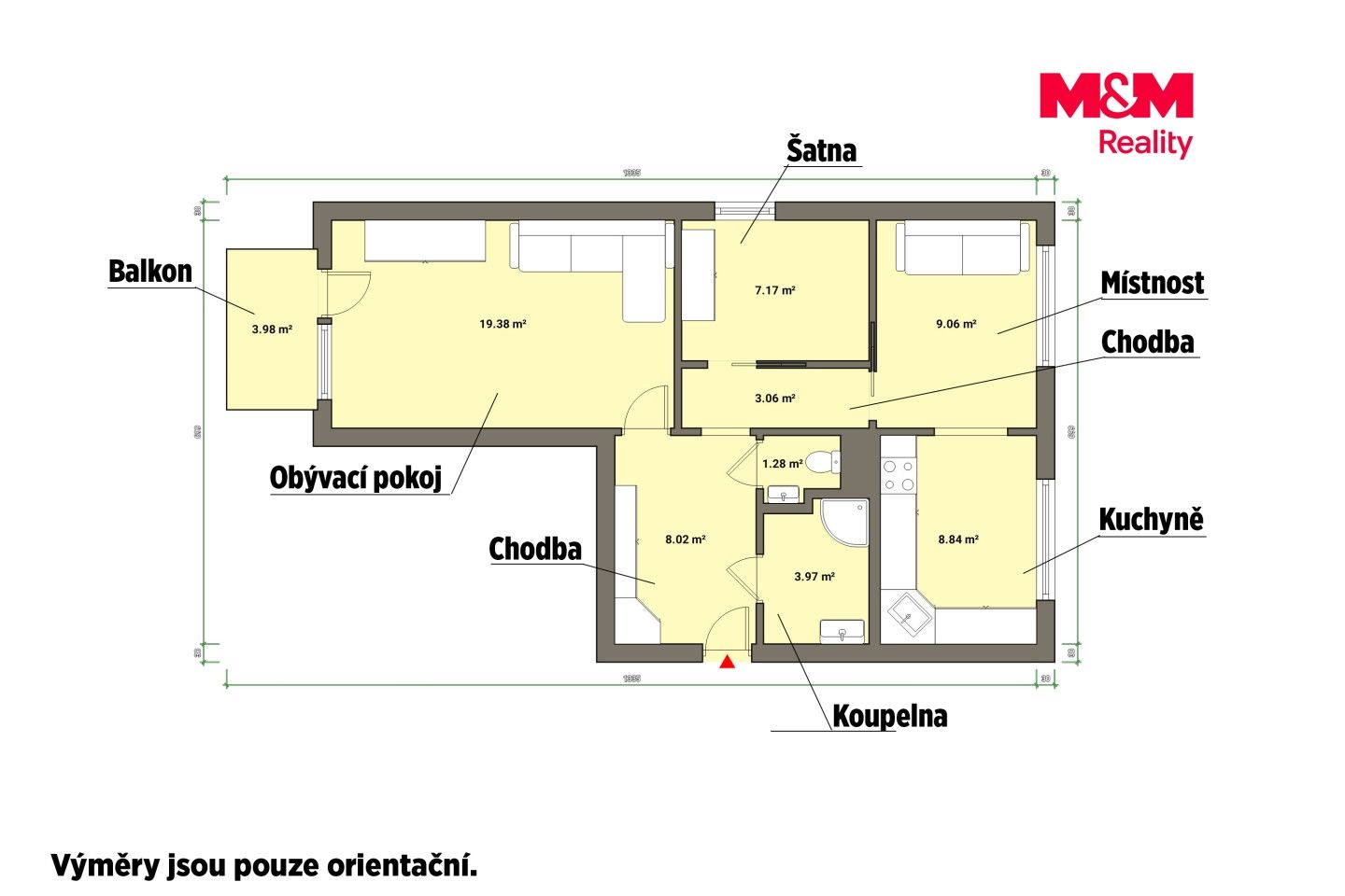 Prodej, Byt 3+1, 63 m², Mariánské Lázně, Mánesova, Mariánské Lázně – náhled fotky 4