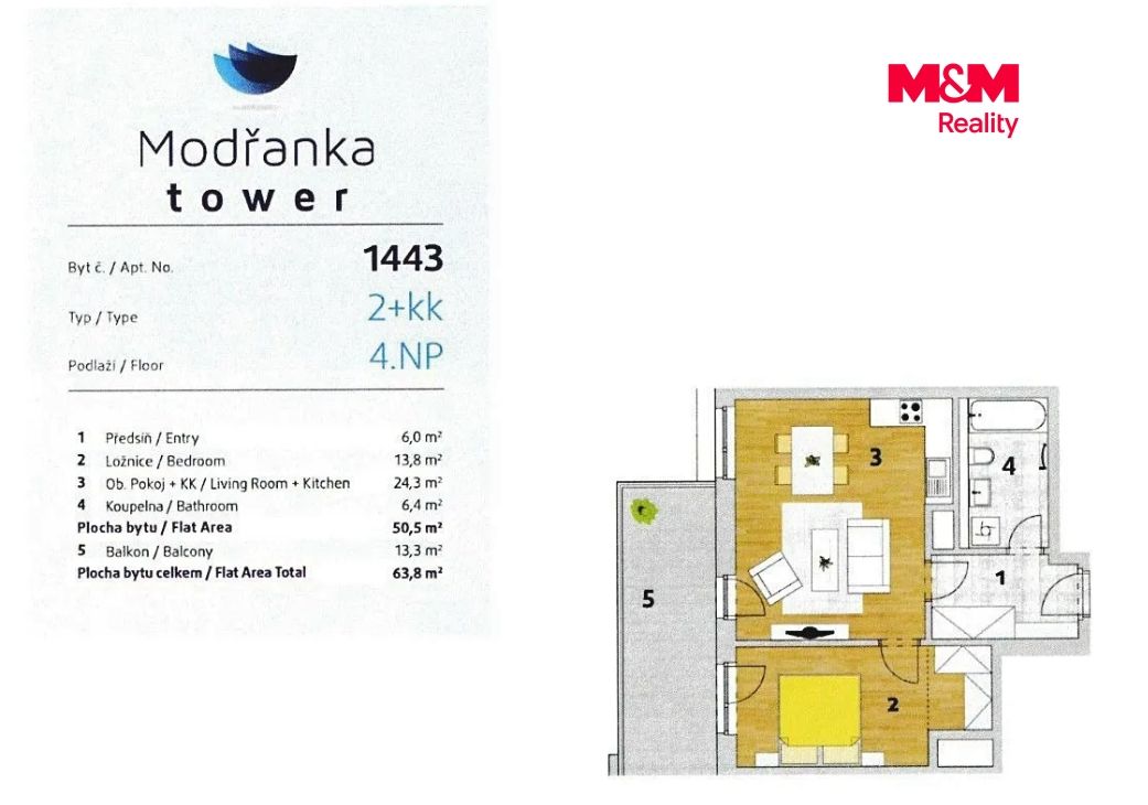 Pronájem, Byt 2+kk, 51 m², Praha, Zlochova, Praha – náhled fotky 19
