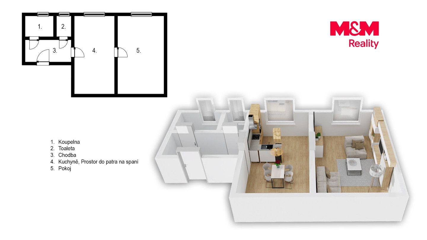 Prodej, Byt 2+kk, 51 m², Praha, Nuselská, Praha – náhled fotky 2