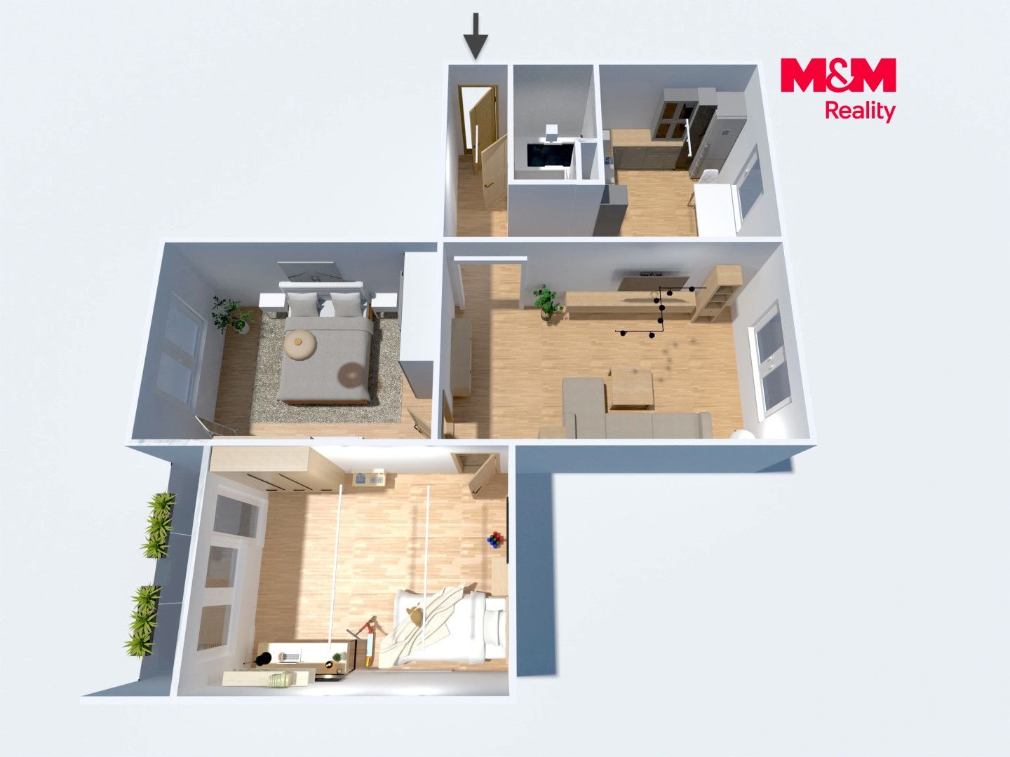 Prodej, Byt 3+1, 71 m², Jirkov, Na Borku, Jirkov – náhled fotky 5