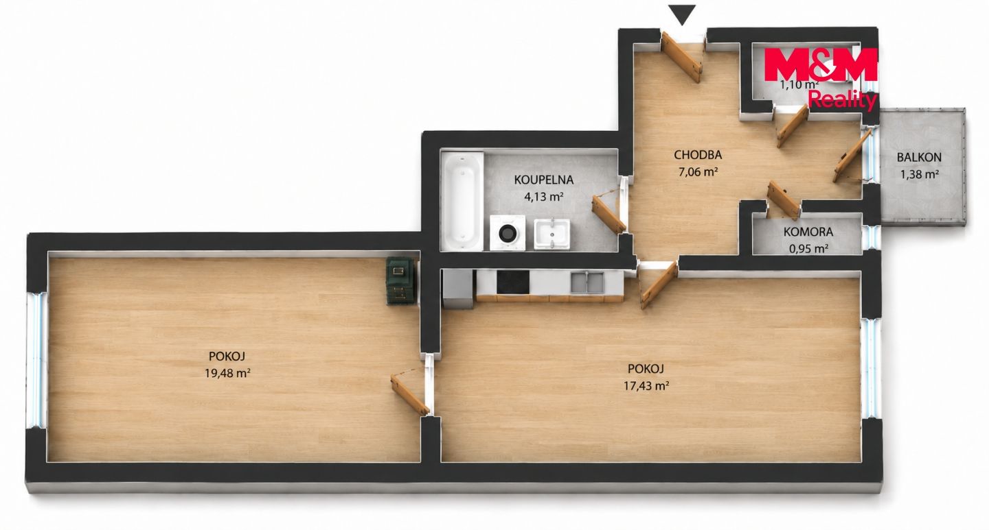Prodej, Byt 2+kk, 52 m², Praha, Špitálská, Praha – náhled fotky 9