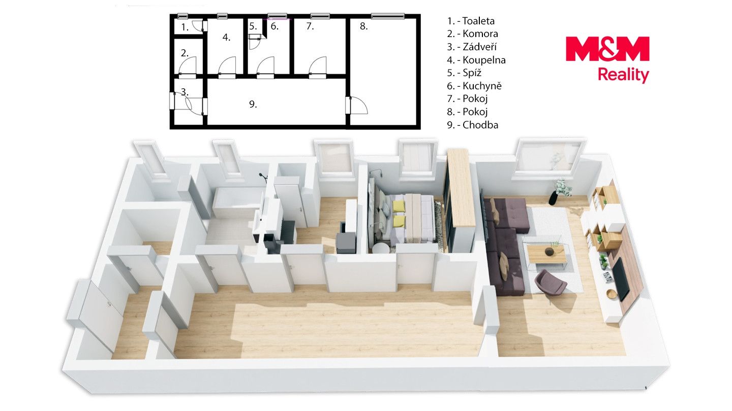 Prodej, Byt 2+1, 63 m², Ostrava, Veleslavínova, Ostrava – náhled fotky 11