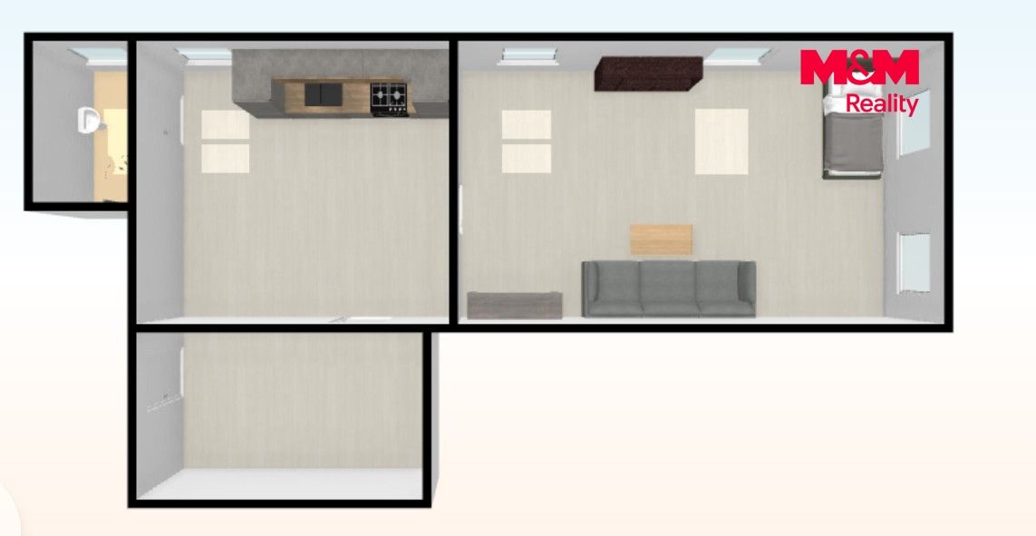 Pronájem, Byt 1+1, 33 m², Děčín, Teplická, Děčín – náhled fotky 7