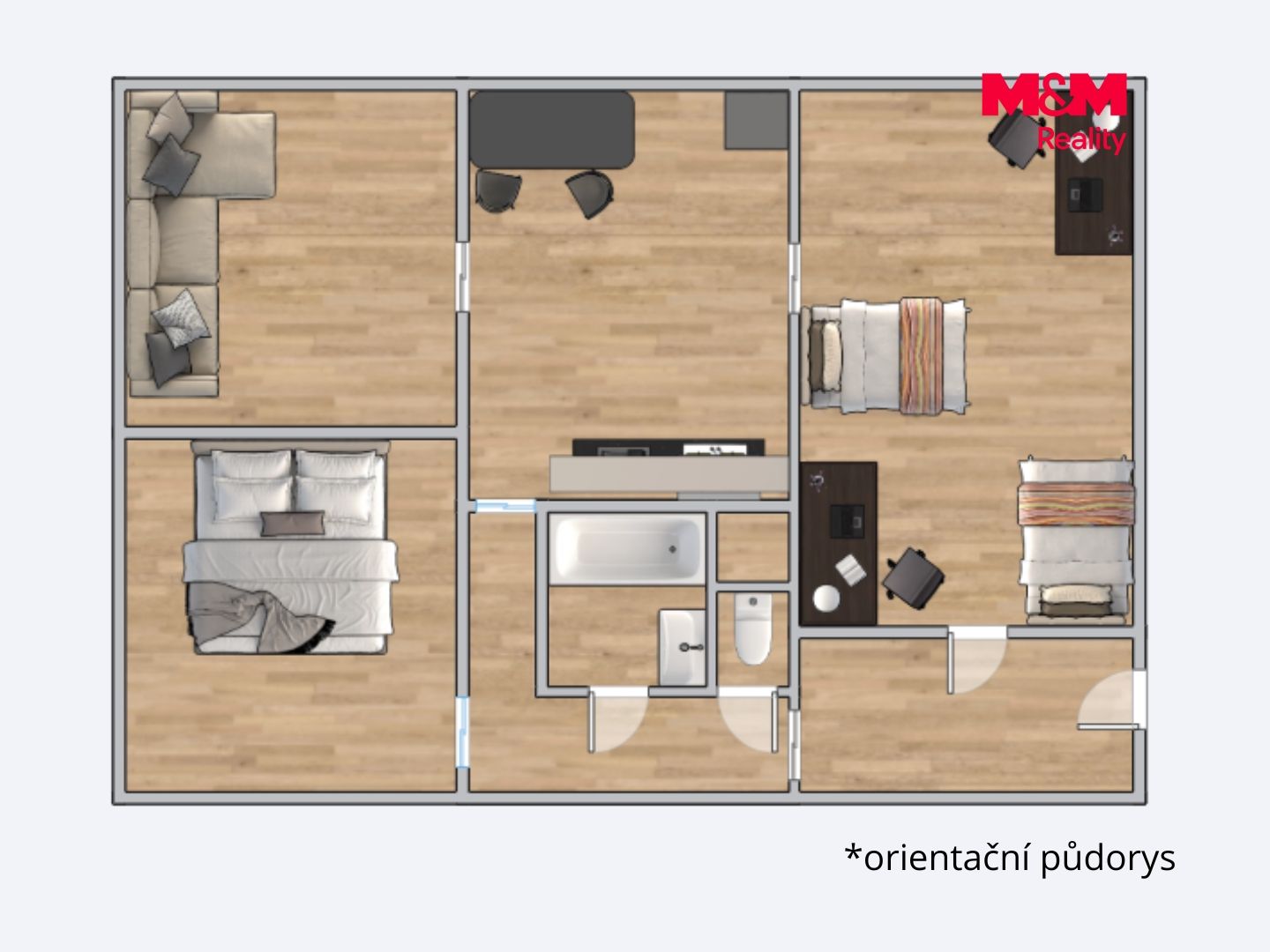 Prodej, Byt 3+1, 73 m², Strakonice, Na Ohradě, Strakonice – náhled fotky 2