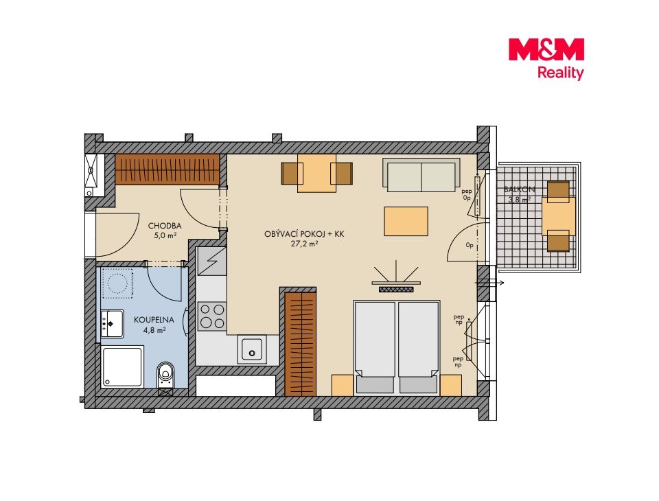 Prodej, Byt 1+kk, 38 m², Kralupy nad Vltavou, Nádražní, Kralupy nad Vltavou – náhled fotky 3