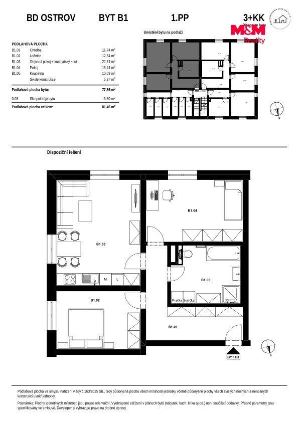 Prodej, Byt 3+kk, 81 m², Ostrov, Hlavní třída, Ostrov – náhled fotky 5