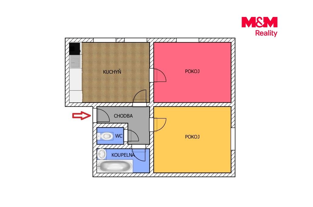 Pronájem, Byt 3+kk, 84 m², Ronov nad Doubravou, Zámecká, Ronov nad Doubravou – náhled fotky 10