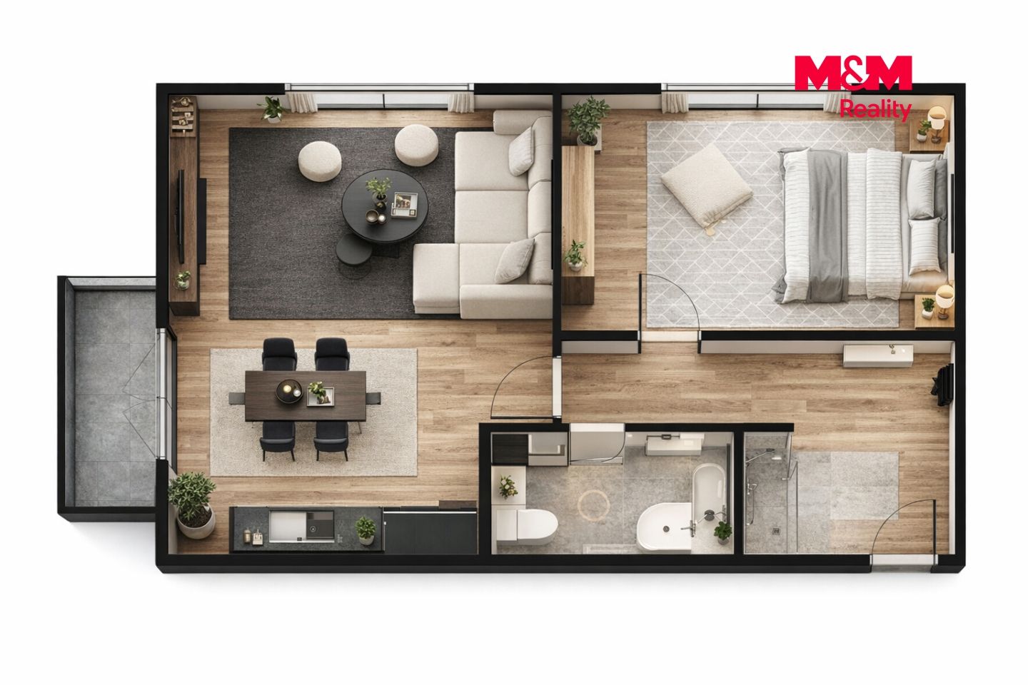 Prodej, Byt 2+kk, 63 m², Žleby, Polní, Žleby – náhled fotky 6
