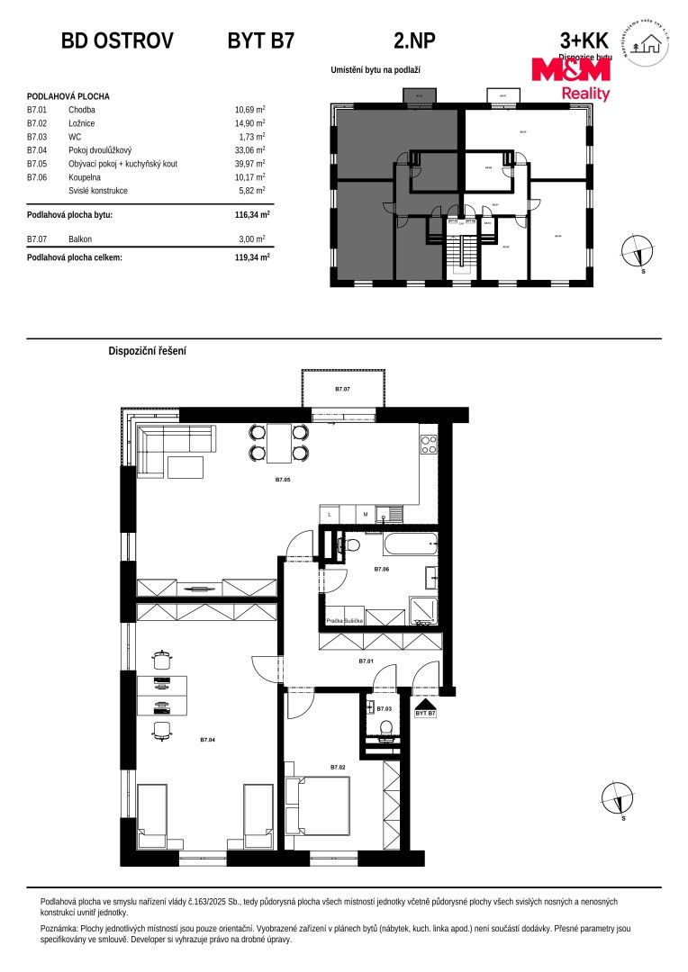 Prodej, Byt 3+kk, 119 m², Ostrov, Hlavní třída, Ostrov – náhled fotky 5