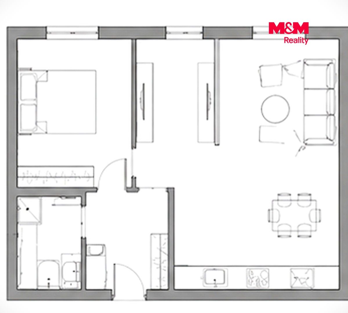 Prodej, Byt 2+kk, 52 m², Hostomice, Hostomice – náhled fotky 5