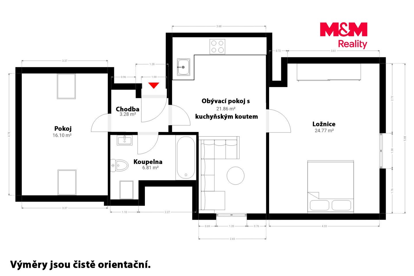 Prodej, Byt 3+kk, 78 m², Vimperk, Jirchářská, Vimperk – náhled fotky 18