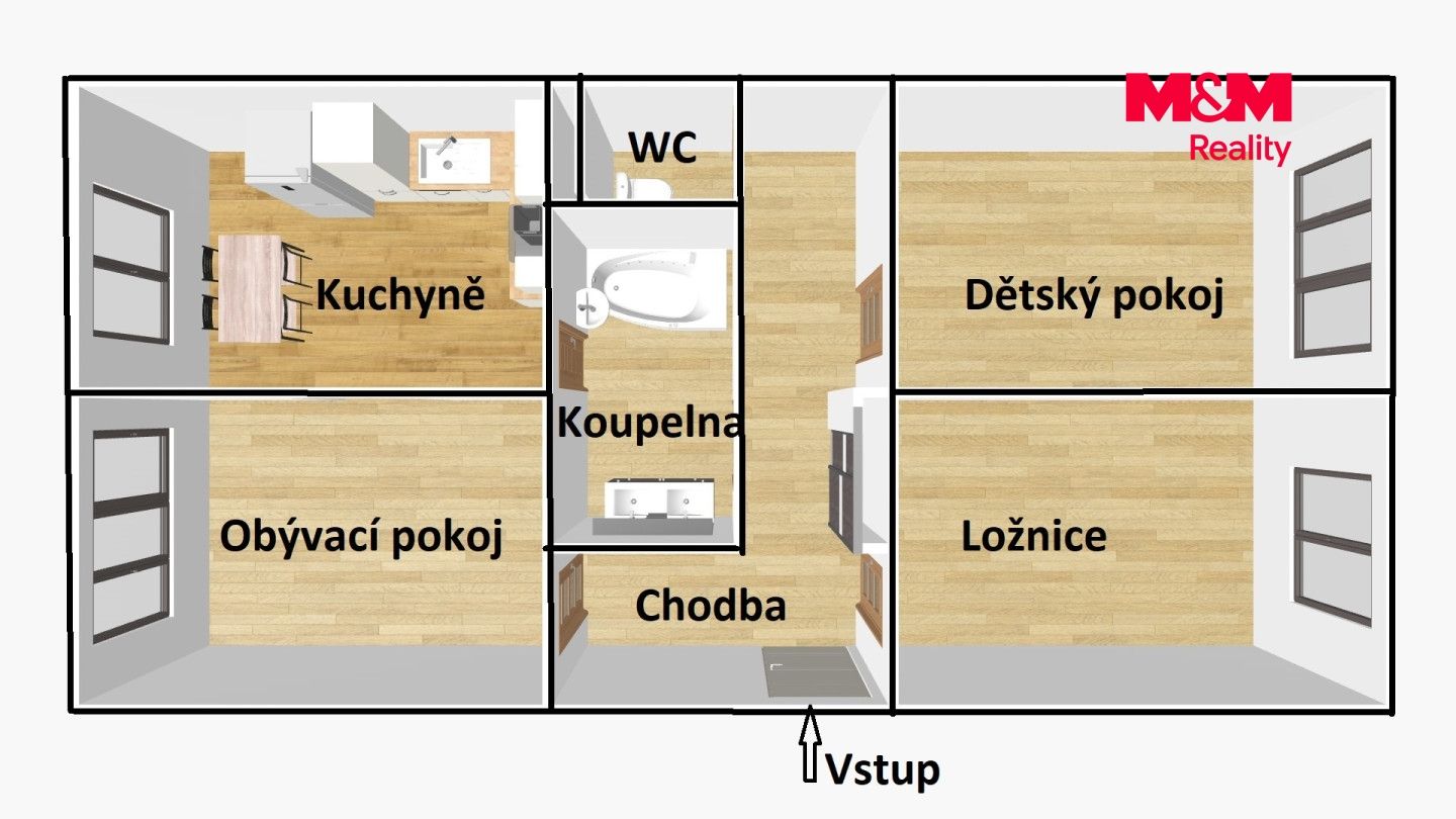 Prodej, Byt 3+1, 70 m², Březnice, Rožmitálská, Březnice – náhled fotky 22