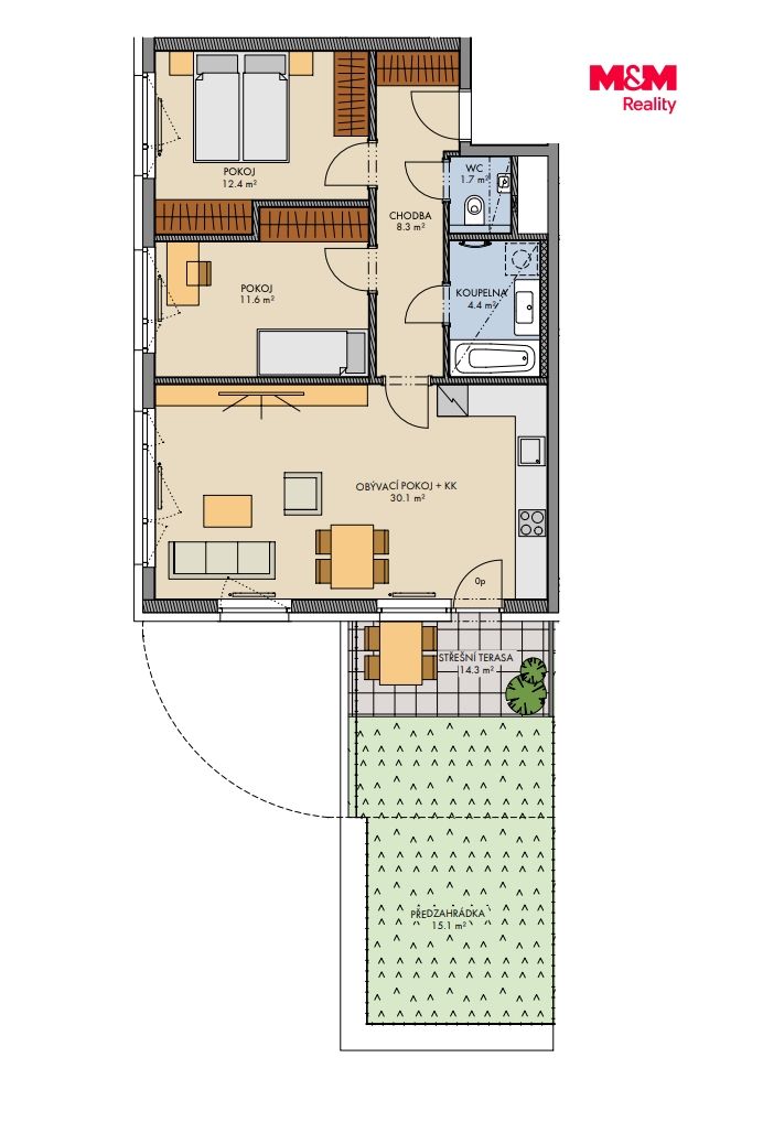 Prodej, Byt 3+kk, 72 m², Praha, Gollové, Praha – náhled fotky 3