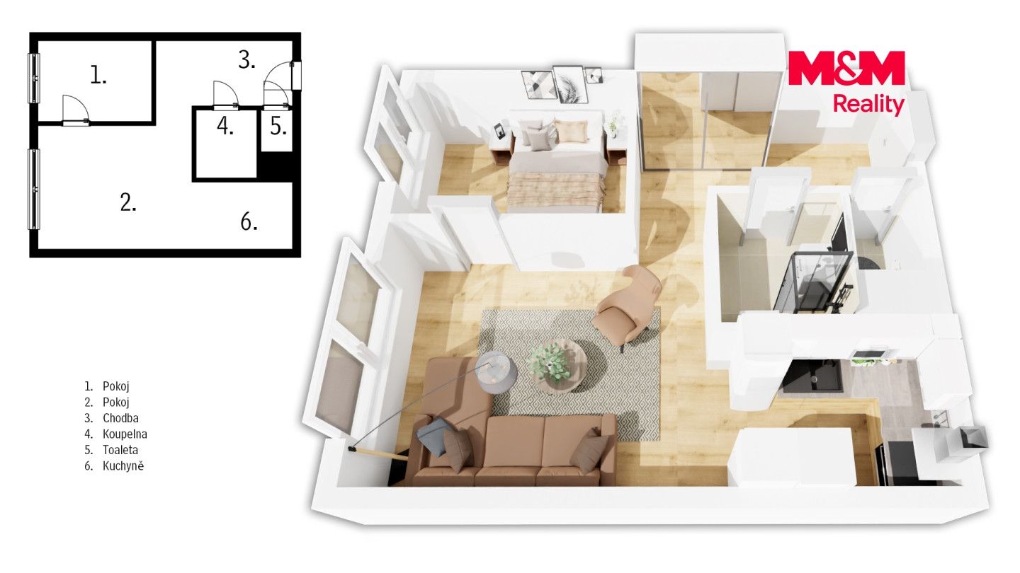 Prodej, Byt 2+kk, 39 m², Beroun, Košťálkova, Beroun – náhled fotky 6