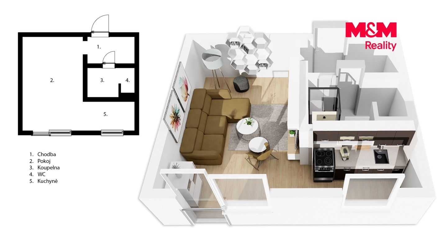 Prodej, Byt 1+kk, 33 m², Kladno, Holandská, Kladno – náhled fotky 4