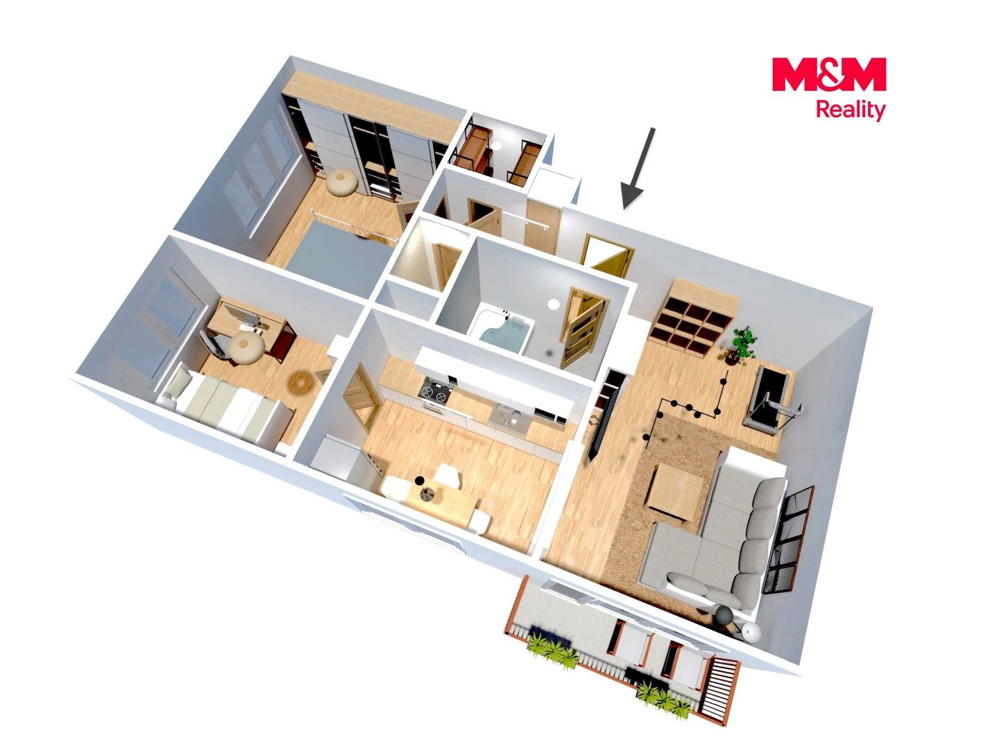 Prodej, Byt 3+1, 63 m², Vimperk, Vimperk – náhled fotky 21