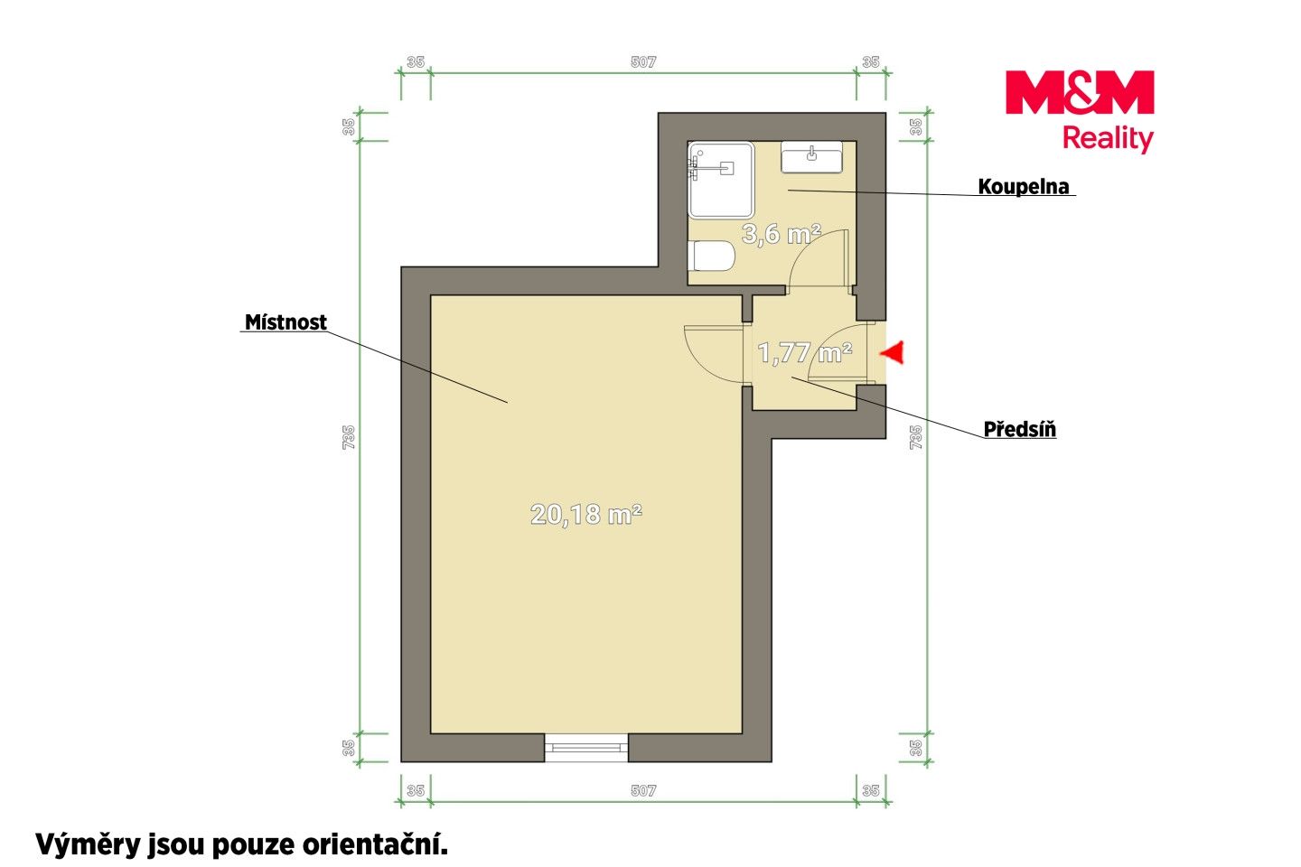 Prodej, Byt 1+kk, 26 m², Plzeň, Ořechová, Plzeň – náhled fotky 2