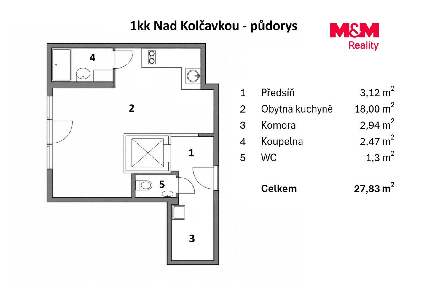 Pronájem, Byt 1+kk, 28 m², Praha, Nad Kolčavkou, Praha – náhled fotky 21