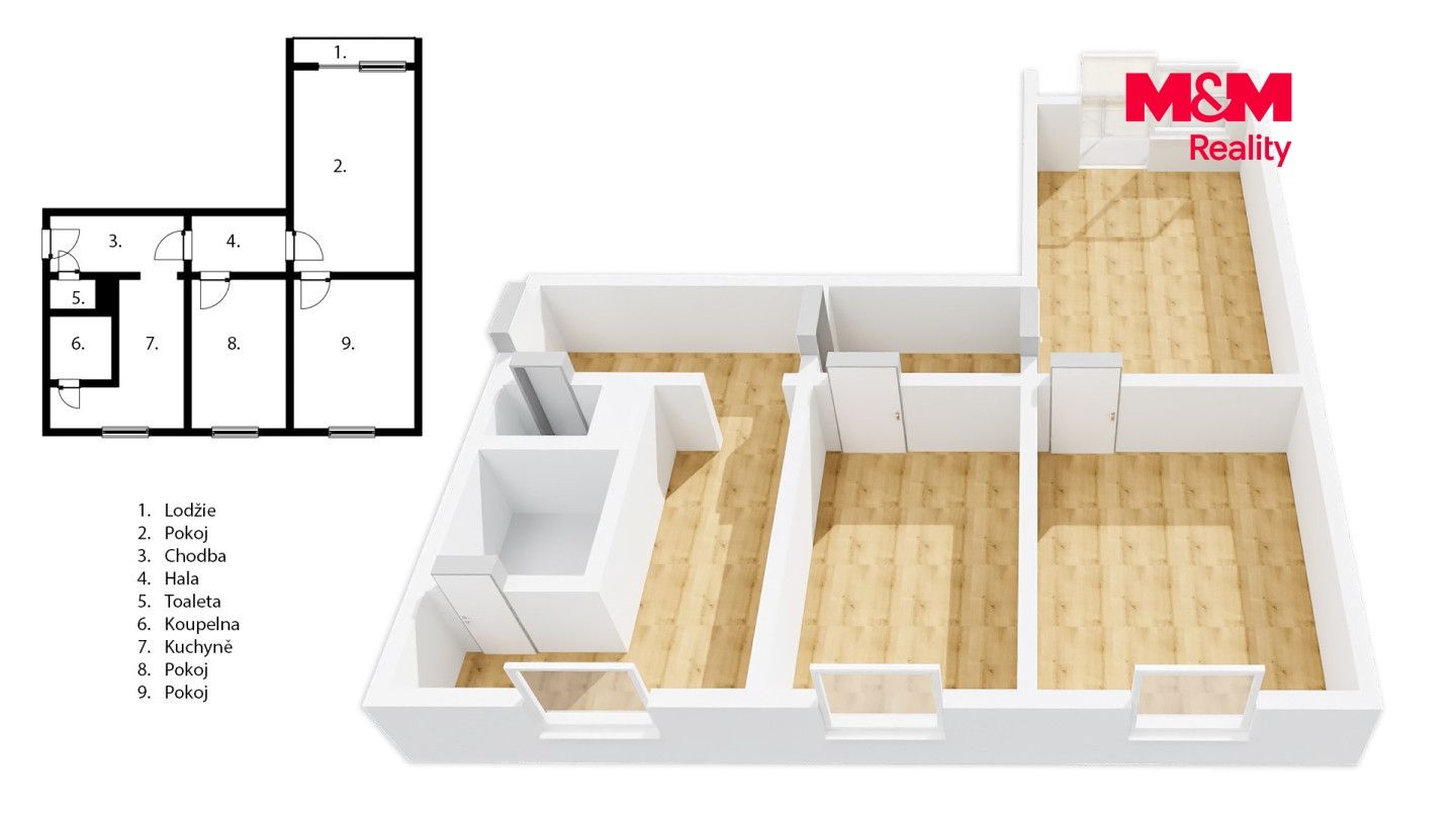 Pronájem, Byt 3+1, 73 m², Český Krumlov, Sídliště Plešivec, Český Krumlov – náhled fotky 13