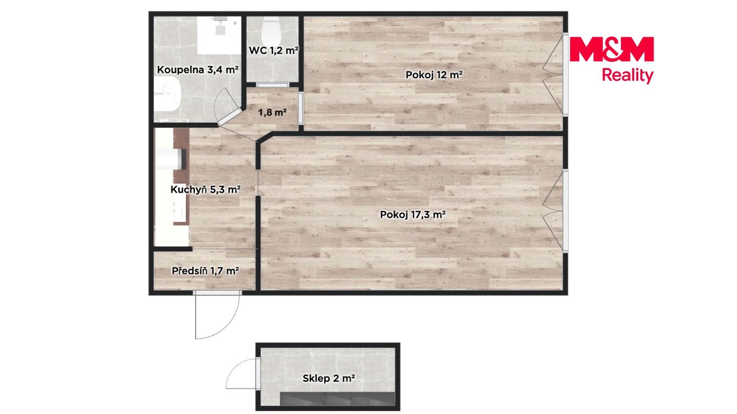 Prodej, Byt 2+1, 43 m², Praha, Kafkova, Praha – náhled fotky 15