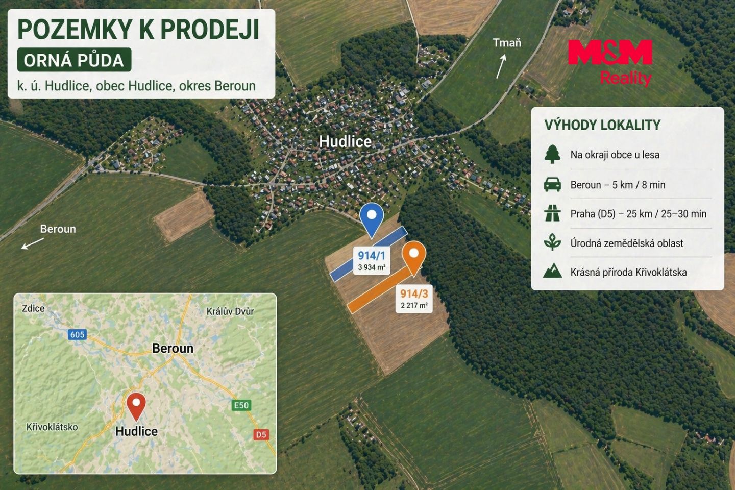 Prodej, Pole, Hudlice